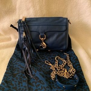 Rebecca Minkoff blue mini MAC shoulder bag